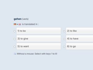 Capture d'écran de l'entraîneur de vocabulaire